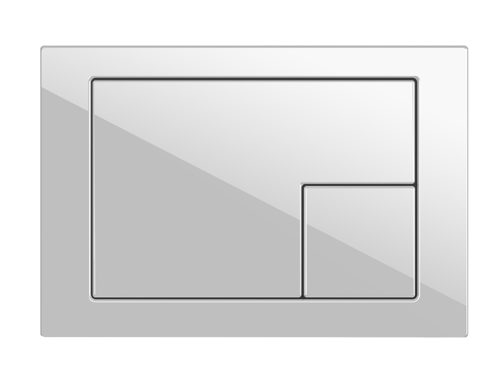 Кнопка CORNER, пластик белый, универсальная, 64077(S-BU-Cor/Wh)